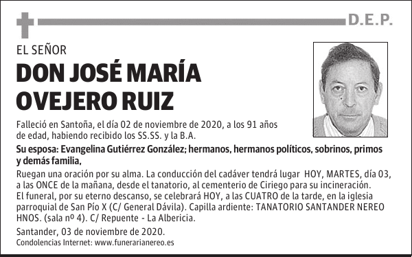 DON JOSÉ MARÍA OVEJERO RUIZ