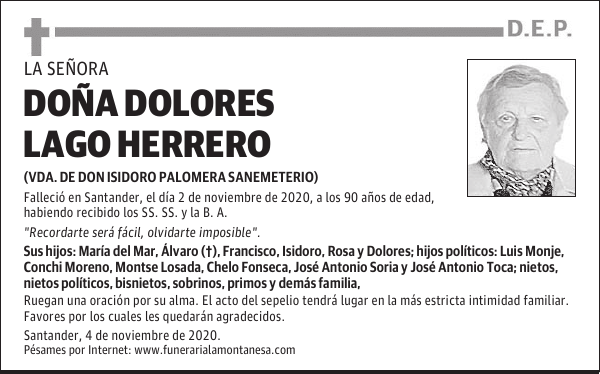 DOÑA DOLORES LAGO HERRERO