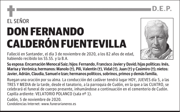 DON FERNANDO CALDERÓN FUENTEVILLA