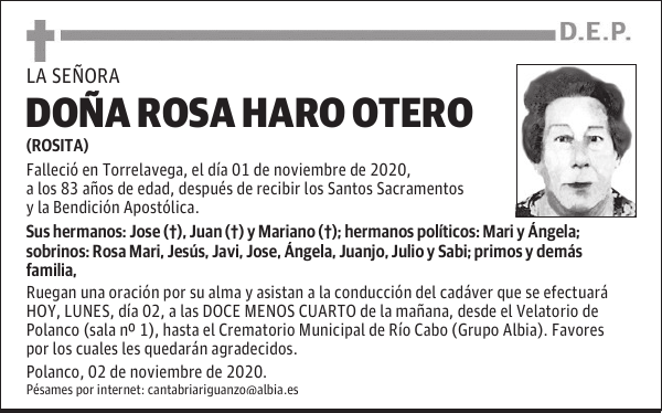 DOÑA ROSA HARO OTERO