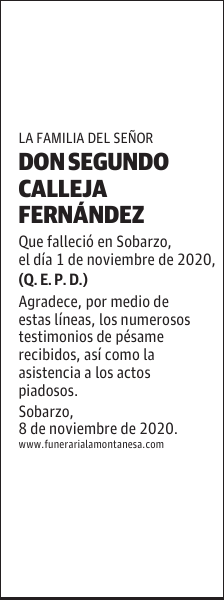 DON SEGUNDO CALLEJA FERNÁNDEZ