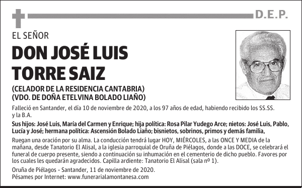 DON JOSÉ LUIS TORRE SAIZ