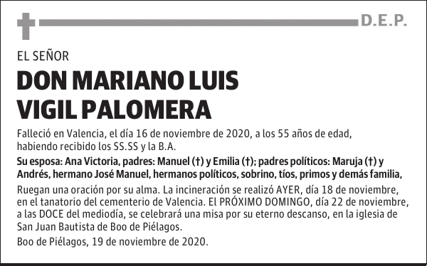 DON MARIANO LUIS VIGIL PALOMERA