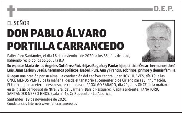 DON PABLO ÁLVARO PORTILLA CARRANCEDO