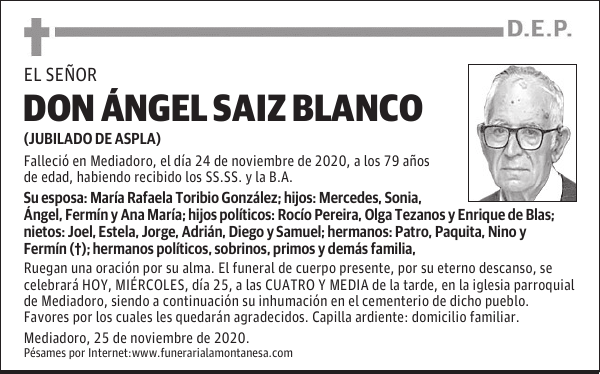 DON ÁNGEL SAIZ BLANCO