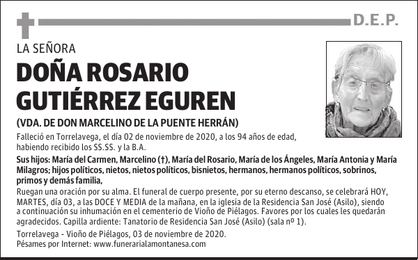 DOÑA ROSARIO GUTIÉRREZ EGUREN