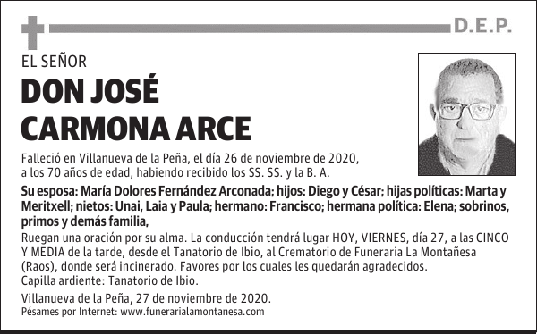 DON JOSÉ CARMONA ARCE