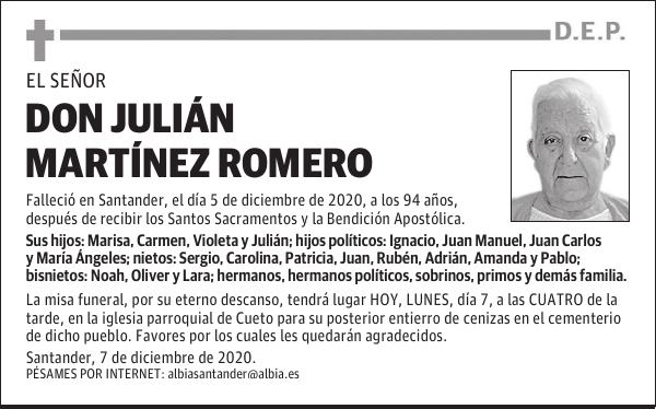 DON JULIÁN MARTÍNEZ ROMERO