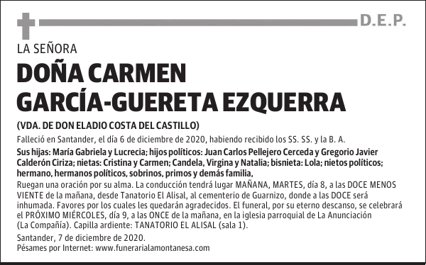 DOÑA CARMEN GARCÍA-GUERETA EZQUERRA