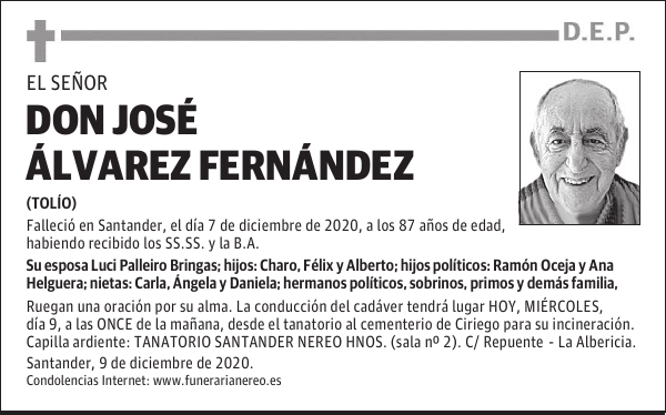 DON JOSÉ ÁLVAREZ FERNÁNDEZ