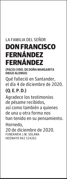DON FRANCISCO FERNÁNDEZ FERNÁNDEZ