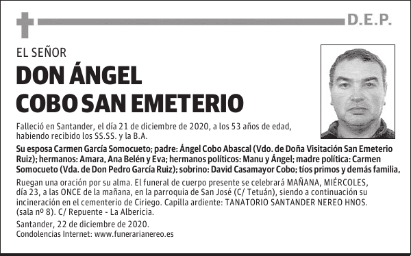 DON ÁNGEL COBO SAN EMETERIO