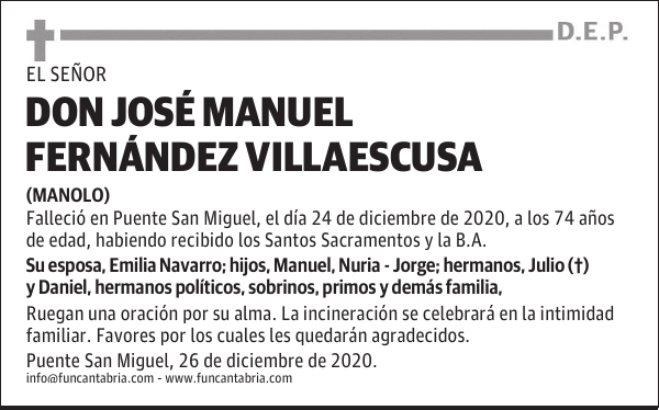 DON JOSÉ MANUEL FERNÁNDEZ VILLAESCUSA