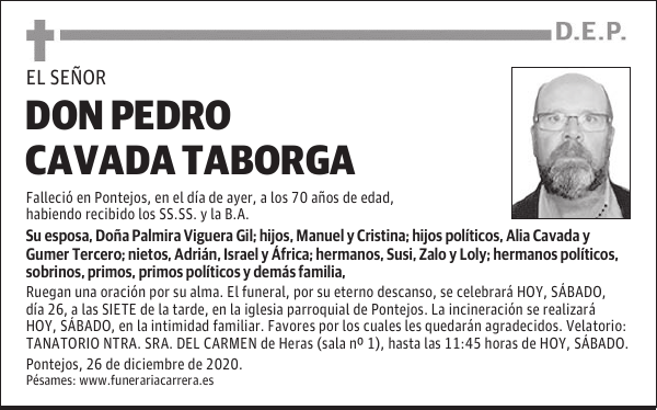 DON PEDRO CAVADA TABORGA