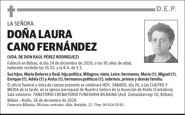 DOÑA LAURA CANO FERNÁNDEZ