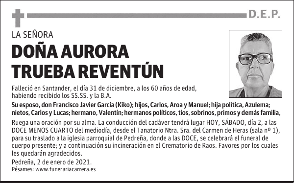 DOÑA AURORA TRUEBA REVENTÚN