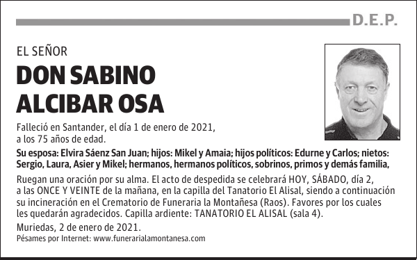 DON SABINO ALCIBAR OSA