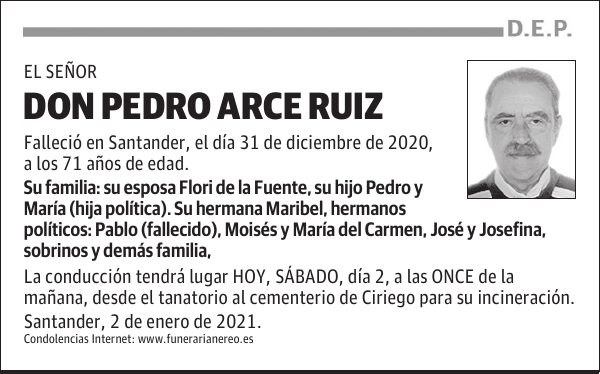 DON PEDRO ARCE RUIZ