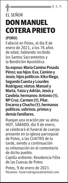 DON MANUEL COTERA PRIETO