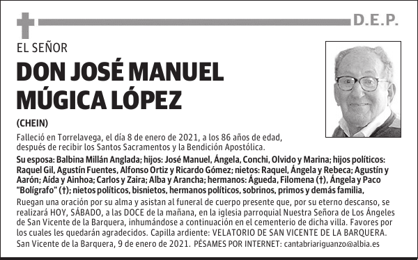 DON JOSÉ MANUEL MÚGICA LÓPEZ