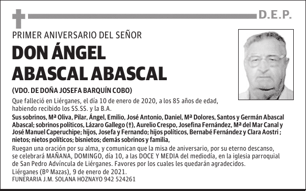 DON ÁNGEL ABASCAL ABASCAL