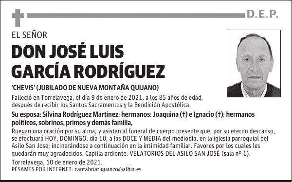 DON JOSÉ LUIS GARCÍA RODRÍGUEZ