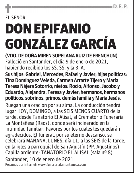 DON EPIFANIO GONZÁLEZ GARCÍA