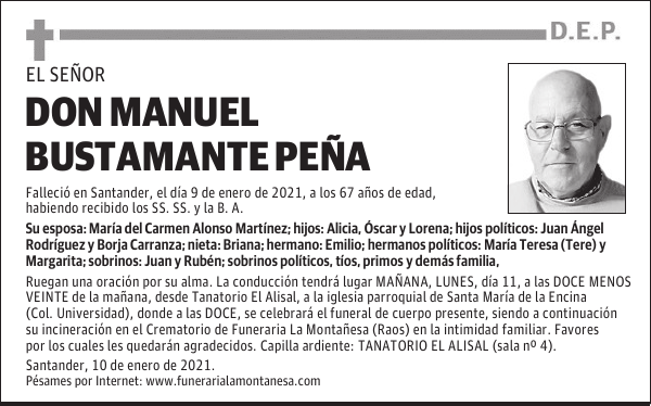 DON MANUEL BUSTAMANTE PEÑA