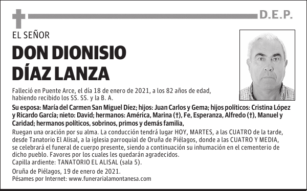 DON DIONISIO DÍAZ LANZA