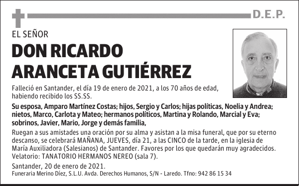 DON RICARDO ARANCETA GUTIÉRREZ