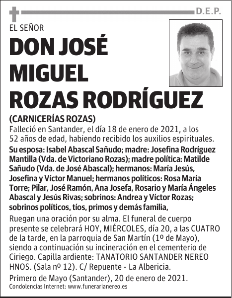 DON JOSÉ MIGUEL ROZAS RODRÍGUEZ