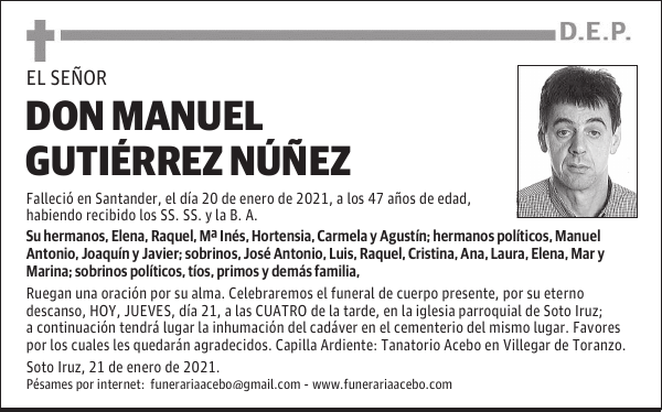 D. Manuel Gutiérrez Núñez