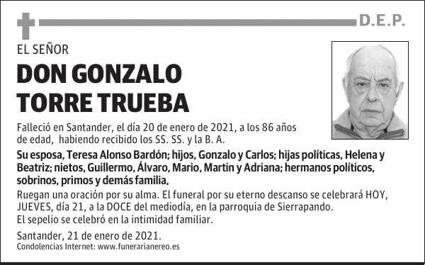 DON GONZALO TORRE TRUEBA