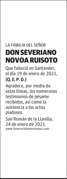 DON SEVERIANO NOVOA RUISOTO