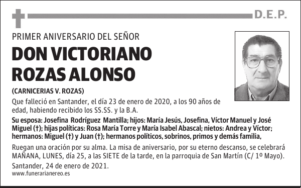 DON VICTORIANO ROZAS ALONSO