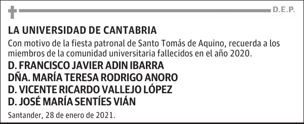 D. FRANCISCO JAVIER ADIN IBARRA