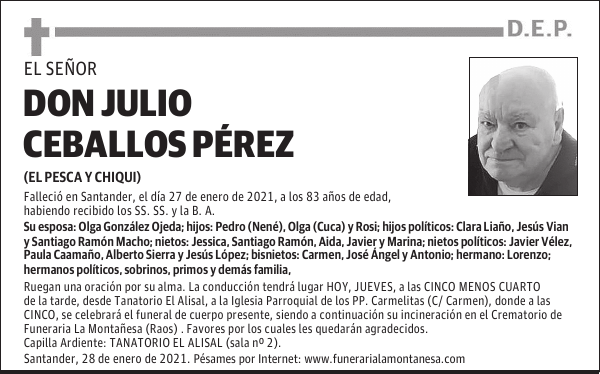 DON JULIO CEBALLOS PÉREZ