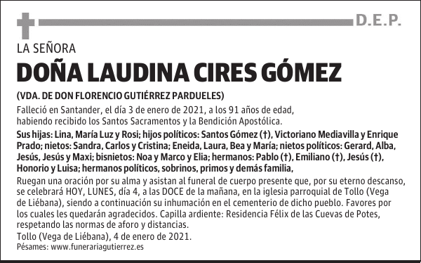 DOÑA LAUDINA CIRES GÓMEZ