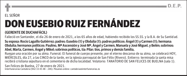 DON EUSEBIO RUIZ FERNÁNDEZ