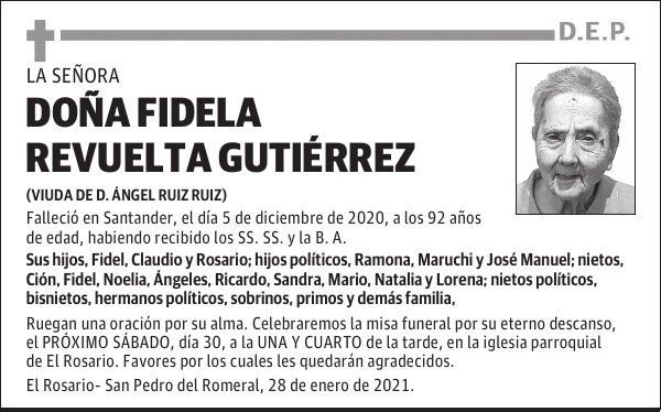 Doña Fidela Revuelta Gutiérrez