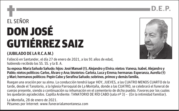 DON JOSÉ GUTIÉRREZ SAIZ