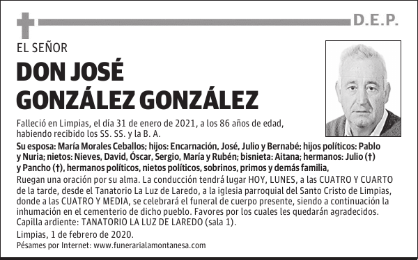 DON JOSÉ GONZÁLEZ GONZÁLEZ