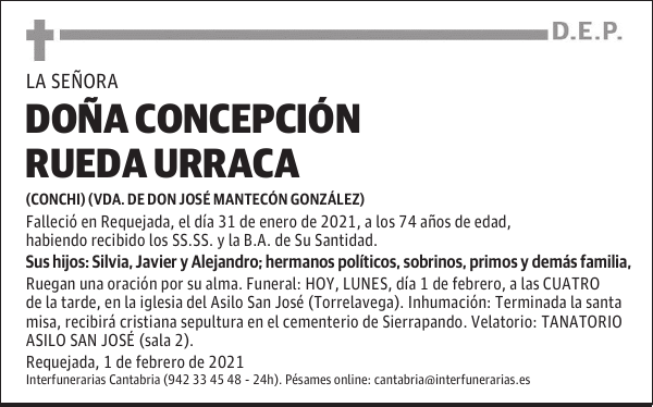 DOÑA CONCEPCIÓN RUEDA URRACA