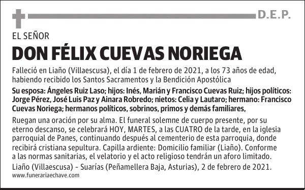 DON FÉLIX CUEVAS NORIEGA