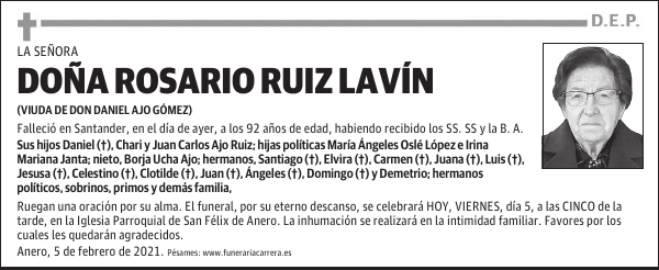 Doña Rosario Ruiz Lavín