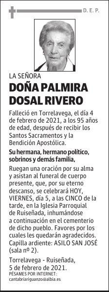 DOÑA PALMIRA DOSAL RIVERO