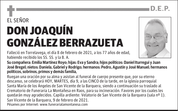 DON JOAQUÍN GONZÁLEZ BERRAZUETA