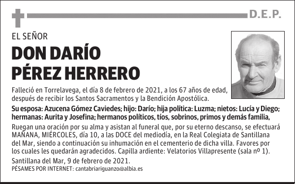 DON DARÍO PÉREZ HERRERO