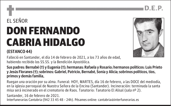 DON FERNANDO CABRIA HIDALGO