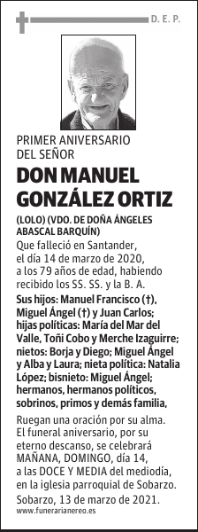 DON MANUEL GONZÁLEZ ORTIZ